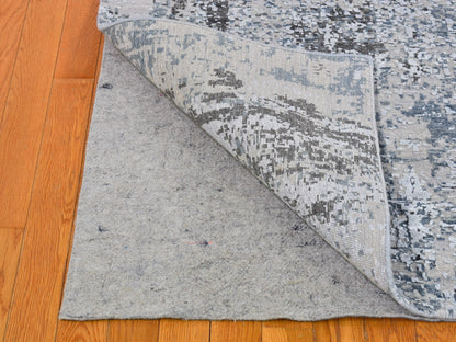 Grey 3'0" x 5'0" Modern / Contemporary Hand knotted Wool Rug - Sku: O066591