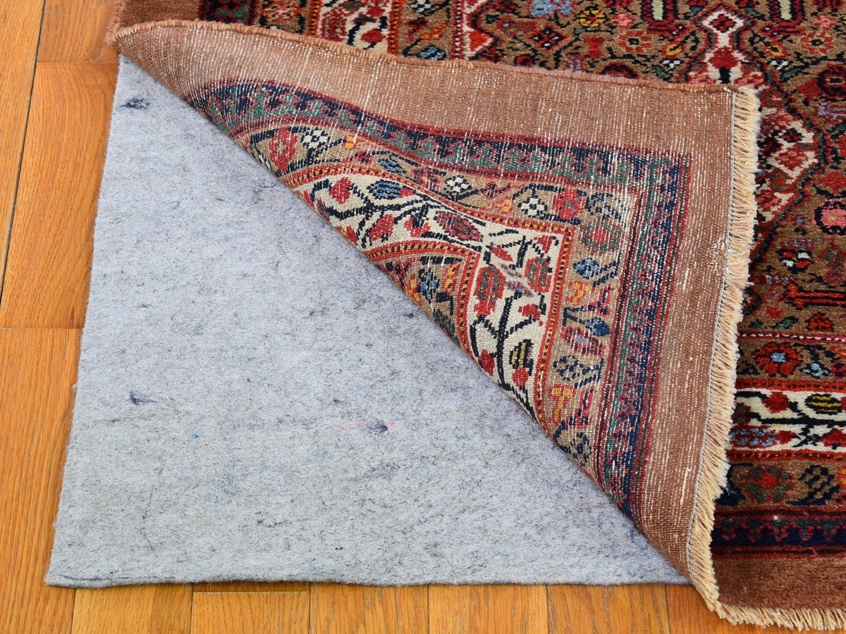 Serab Antique hand-knotted wool runner in Brown, 3'6" x 17'4" — SKU O066593 (view 4)