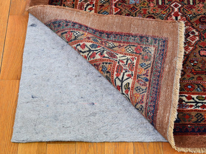 Serab Antique hand-knotted wool runner in Brown, 3'6" x 17'4" — SKU O066593 (view 4)