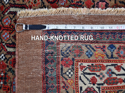 Serab Antique hand-knotted wool runner in Brown, 3'6" x 17'4" — SKU O066593 (view 7)