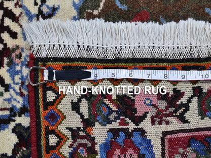 Red 3'7" x 5'0" Persian Hand knotted Wool Rug - Sku: O066628