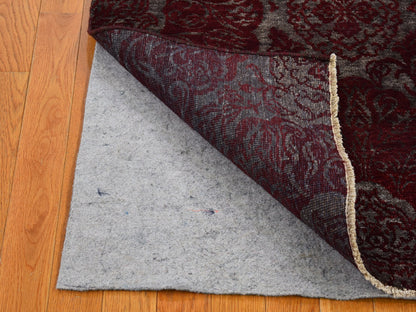 Red 3'2" x 5'7" Wool / Silk Hand knotted Wool Rug - Sku: O066663
