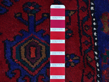 Red 4'6" x 6'8" Persian Hand knotted Wool Rug - Sku: O066672