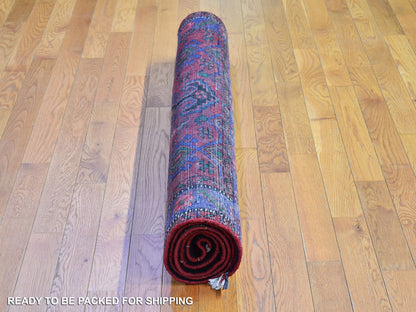 Red 4'6" x 6'8" Persian Hand knotted Wool Rug - Sku: O066672