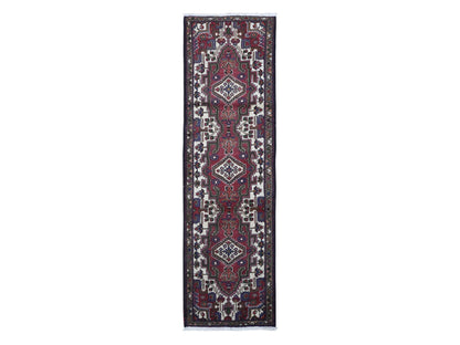 Red 2'8" x 9'3" Persian Hand knotted Wool Rug - Sku: O066677