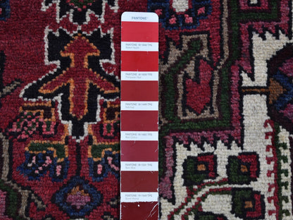 Red 2'8" x 9'3" Persian Hand knotted Wool Rug - Sku: O066677