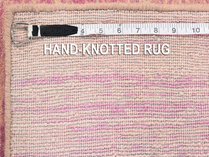 Pink 6'1" x 9'2" Modern / Contemporary Hand knotted Wool Rug - Sku: O066697