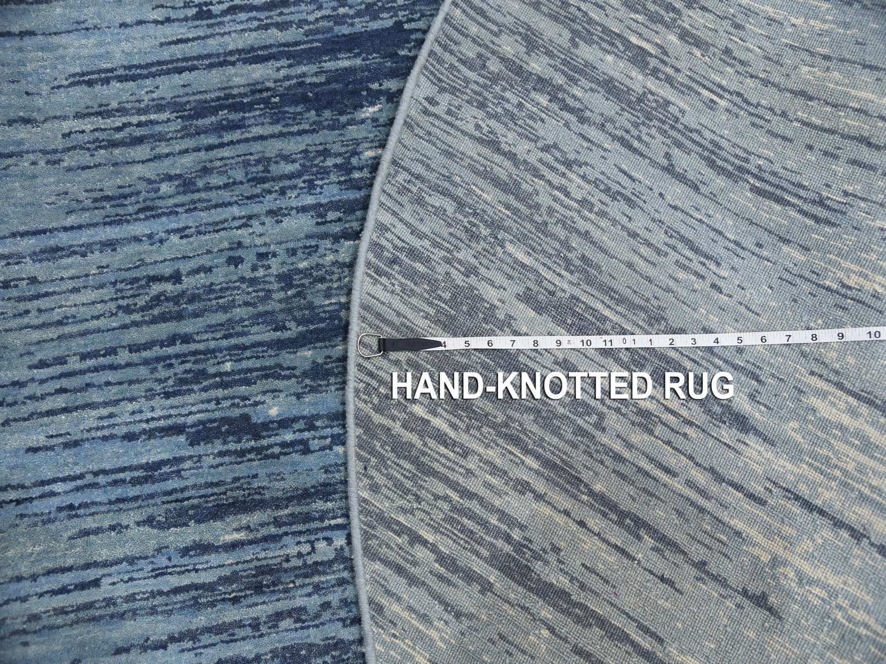 Modern / Contemporary hand-knotted wool rug in Blue, 12'2" x 12'2" — SKU O066699 (view 7)