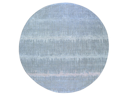 Grey 10'1" x 10'1" Modern / Contemporary Hand knotted Wool/Silk Rug - Sku: O066701