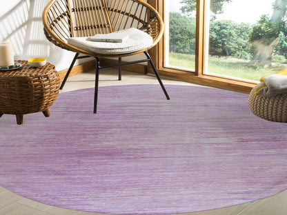 Pink 9'0" x 9'0" Modern / Contemporary Hand knotted Wool Rug - Sku: O066702