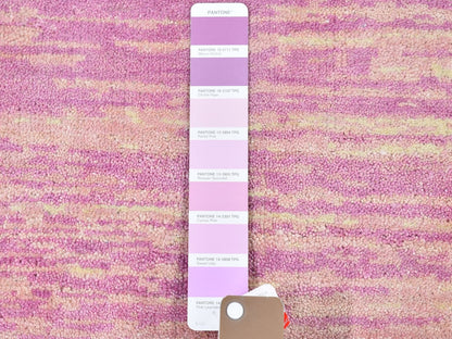 Pink 9'0" x 9'0" Modern / Contemporary Hand knotted Wool Rug - Sku: O066702