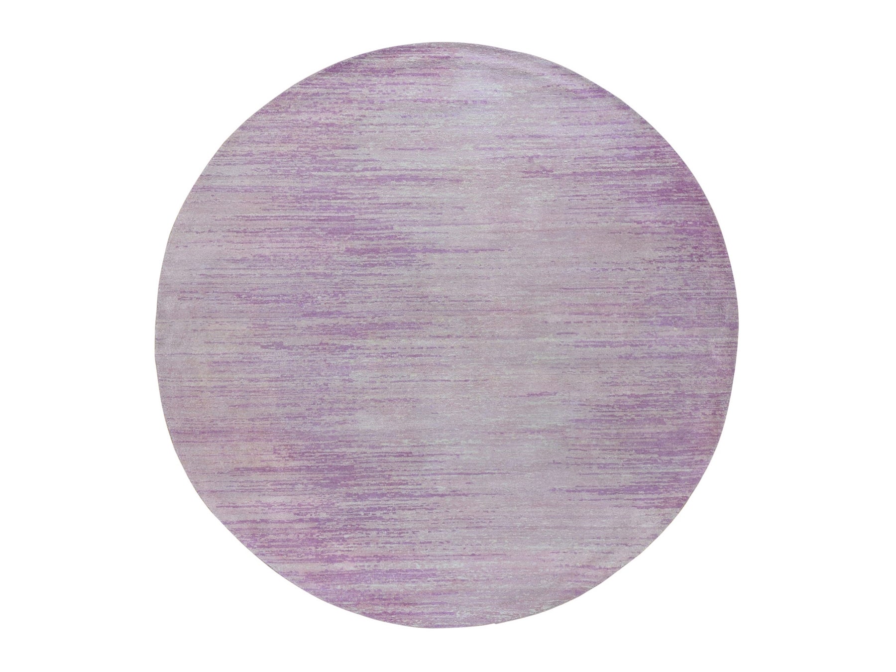 Modern / Contemporary hand-knotted wool rug in Pink, 7' x 7' — SKU O066705