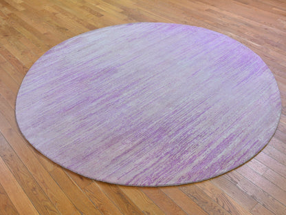 Pink 7'0" x 7'0" Modern / Contemporary Hand knotted Wool Rug - Sku: O066705