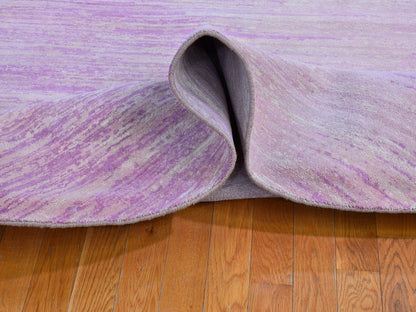 Pink 7'0" x 7'0" Modern / Contemporary Hand knotted Wool Rug - Sku: O066705