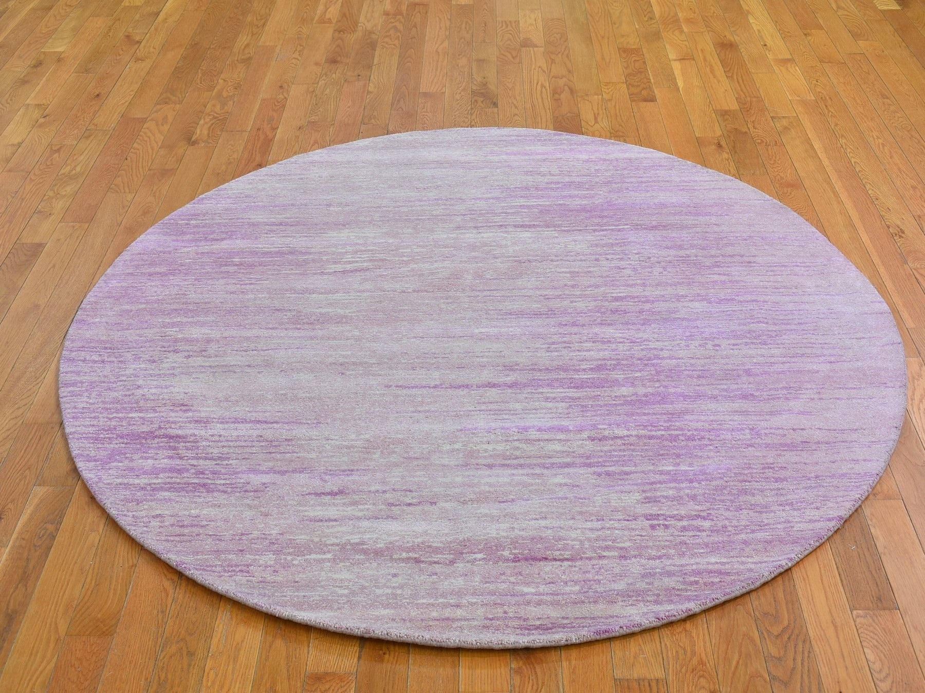 Modern / Contemporary hand-knotted wool rug in Pink, 6'2" x 6'2" — SKU O066706 (view 2)