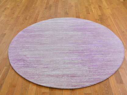 Pink 6'2" x 6'2" Modern / Contemporary Hand knotted Wool Rug - Sku: O066706
