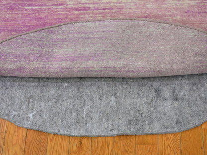 Pink 6'2" x 6'2" Modern / Contemporary Hand knotted Wool Rug - Sku: O066706