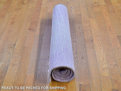 Pink 4'1" x 6'2" Modern / Contemporary Hand knotted Wool Rug - Sku: O066710