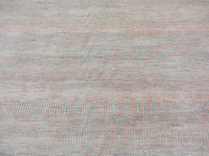 Modern / Contemporary hand-knotted wool/silk rug in Blue, 10' x 14'2" — SKU O066744 (view 4)