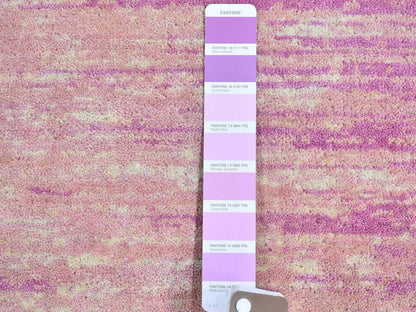 Pink 3'1" x 5'4" Modern / Contemporary Hand knotted Wool Rug - Sku: O066752