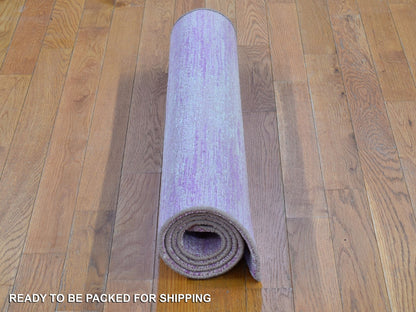 Pink 3'1" x 5'4" Modern / Contemporary Hand knotted Wool Rug - Sku: O066752
