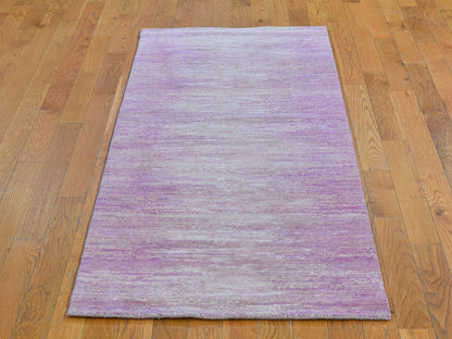 Modern / Contemporary hand-knotted wool runner in Pink, 2'6" x 6'2" — SKU O066753 (view 2)