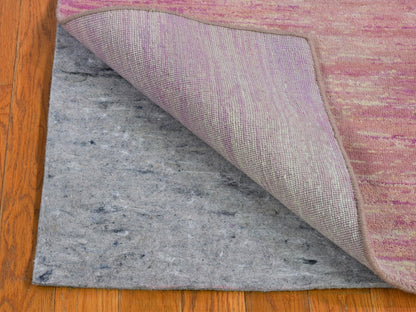 Pink 2'6" x 6'2" Modern / Contemporary Hand knotted Wool Rug - Sku: O066753