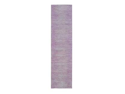 Pink 2'7" x 10'3" Modern / Contemporary Hand knotted Wool Rug - Sku: O066754