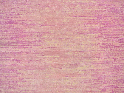 Pink 2'7" x 10'3" Modern / Contemporary Hand knotted Wool Rug - Sku: O066754