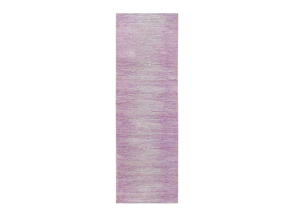 Pink 2'7" x 8'5" Modern / Contemporary Hand knotted Wool Rug - Sku: O066760