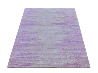 Pink 3'1" x 5'5" Modern / Contemporary Hand knotted Wool Rug - Sku: O066762