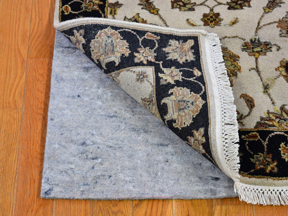 Ivory 2'7" x 9'10" Rajasthan Hand knotted Wool/Silk Rug - Sku: O066768