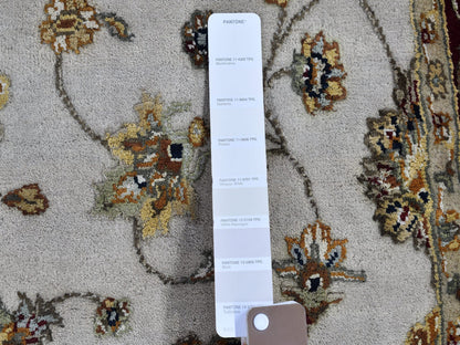 Ivory 4'0" x 6'0" Rajasthan Hand knotted Wool/Silk Rug - Sku: O066779