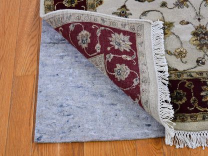 Ivory 4'0" x 6'0" Rajasthan Hand knotted Wool/Silk Rug - Sku: O066779