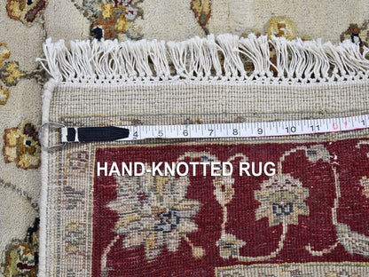 Ivory 4'0" x 6'0" Rajasthan Hand knotted Wool/Silk Rug - Sku: O066779