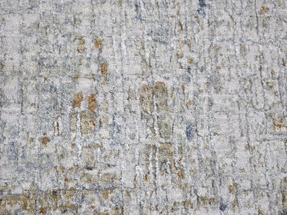 Grey 2'6" x 4'1" Modern / Contemporary Hand knotted Wool Rug - Sku: O066791