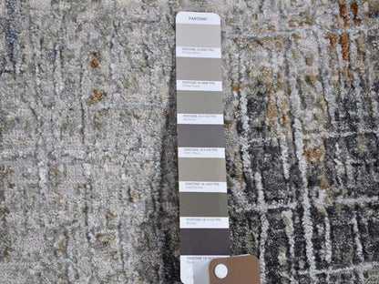 Grey 2'6" x 4'1" Modern / Contemporary Hand knotted Wool Rug - Sku: O066791