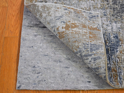 Grey 2'6" x 4'1" Modern / Contemporary Hand knotted Wool Rug - Sku: O066791