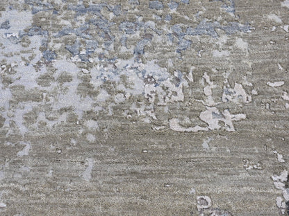 Grey 3'0" x 5'3" Modern and Contemporary Hand knotted Wool/Silk Rug - Sku: O066796