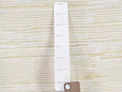Ivory 3'1" x 5'1" Modern and Contemporary Hand knotted Wool/Silk Rug - Sku: O066807