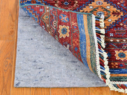 Red 2'8" x 8'3" Tribal Hand knotted Wool Rug - Sku: O066828