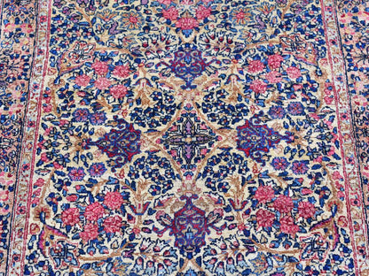 Ivory 2'8" x 11'6" Antique Hand knotted Wool Rug - Sku: O066840