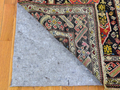 Pink 3'1" x 14'3" Antique Hand knotted Wool Rug - Sku: O066842