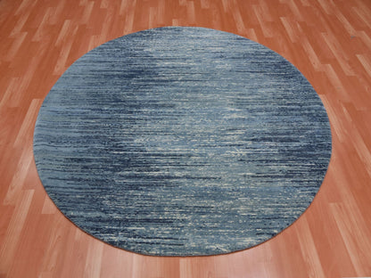 Modern / Contemporary hand-knotted wool rug in Blue, 10' x 10' — SKU O066844 (view 2)