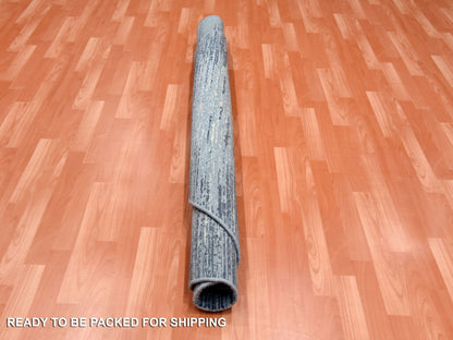 Modern / Contemporary hand-knotted wool rug in Blue, 10' x 10' — SKU O066844 (view 5)