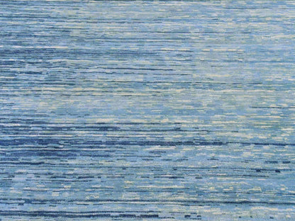 Modern / Contemporary hand-knotted wool rug in Blue, 14'1" x 18' — SKU O066847 (view 4)