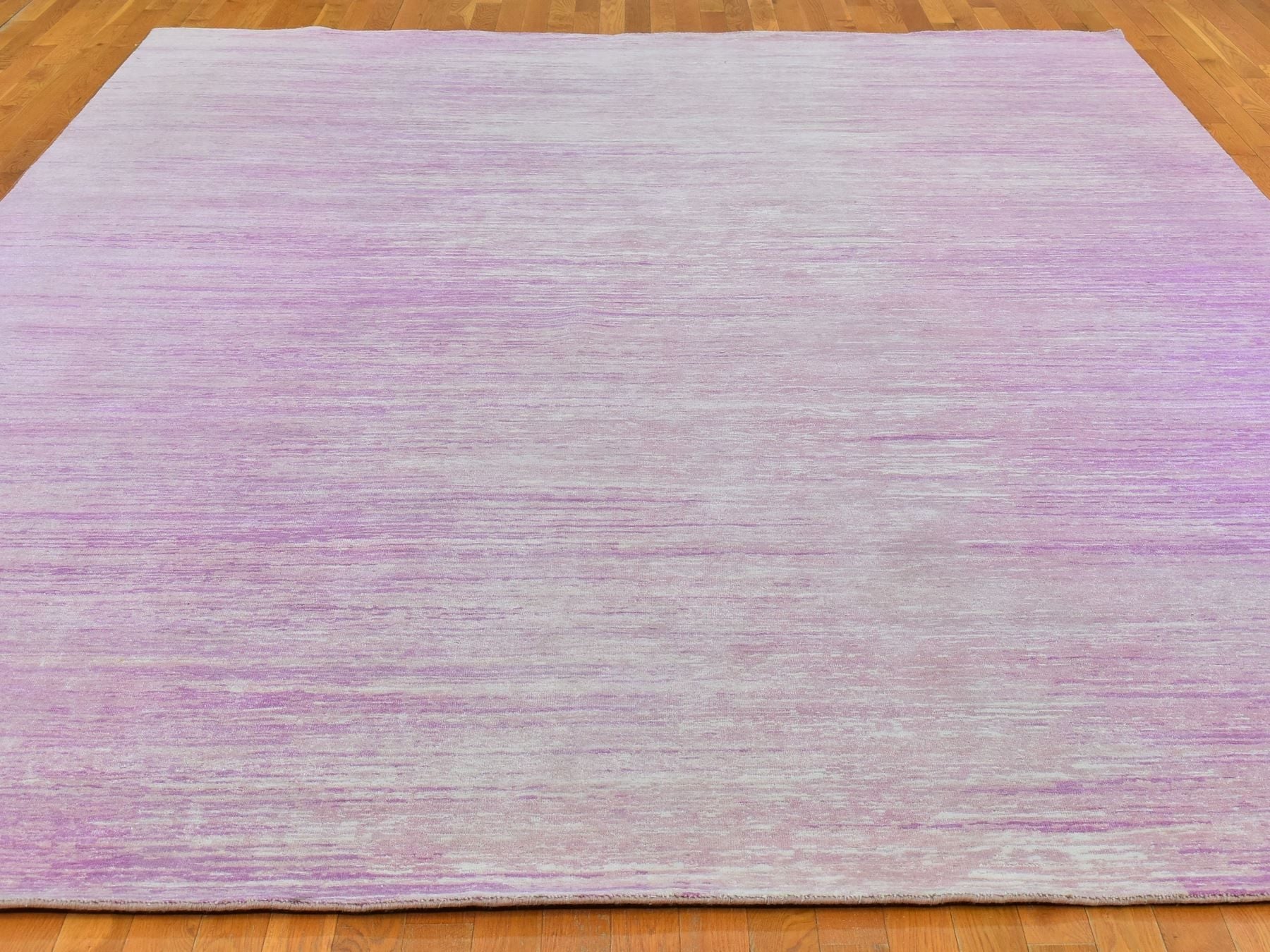 Modern / Contemporary hand-knotted wool rug in Pink, 10' x 14'2" — SKU O066848 (view 2)
