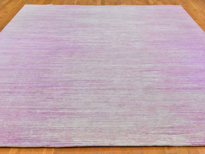 Pink 10'0" x 14'2" Modern / Contemporary Hand knotted Wool Rug - Sku: O066848