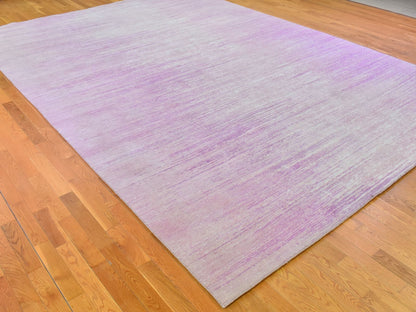 Pink 10'0" x 14'2" Modern / Contemporary Hand knotted Wool Rug - Sku: O066848
