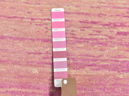 Pink 10'0" x 14'2" Modern / Contemporary Hand knotted Wool Rug - Sku: O066848